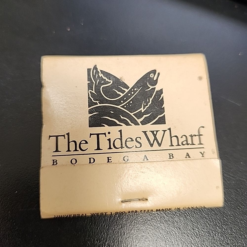 The Tides Wharf Bodega Bay California Match Book Vintage